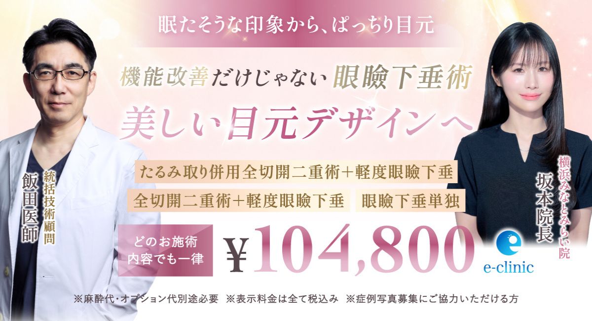 飯田医師と坂本医師の目元の美容整形のキャンペーンバナー