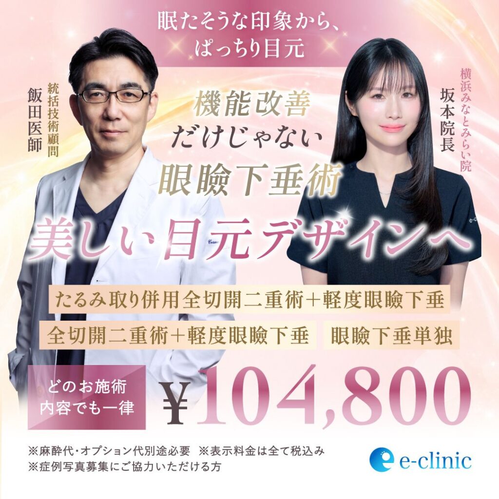 飯田医師と坂本医師の目元の美容整形のキャンペーンバナー (1)